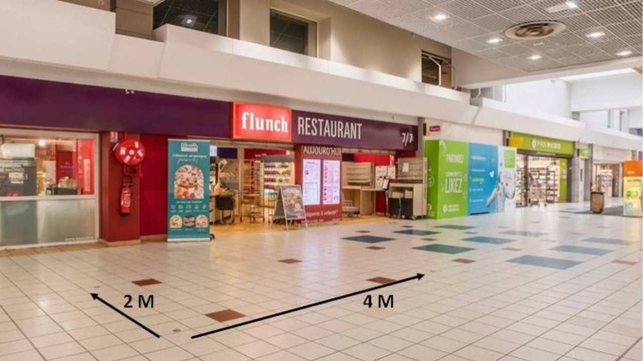 Photo 1 de l'emplacement 7 du centre commercial Centre Carrefour Roanne Mably - Flunch, Terasse Colombus Bail co